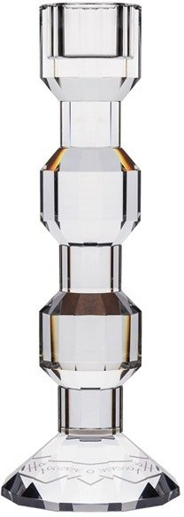 Lysestage House Of Sander Iris   Hvidt Glas H18 Cm Skulpturel Retro Art Deco