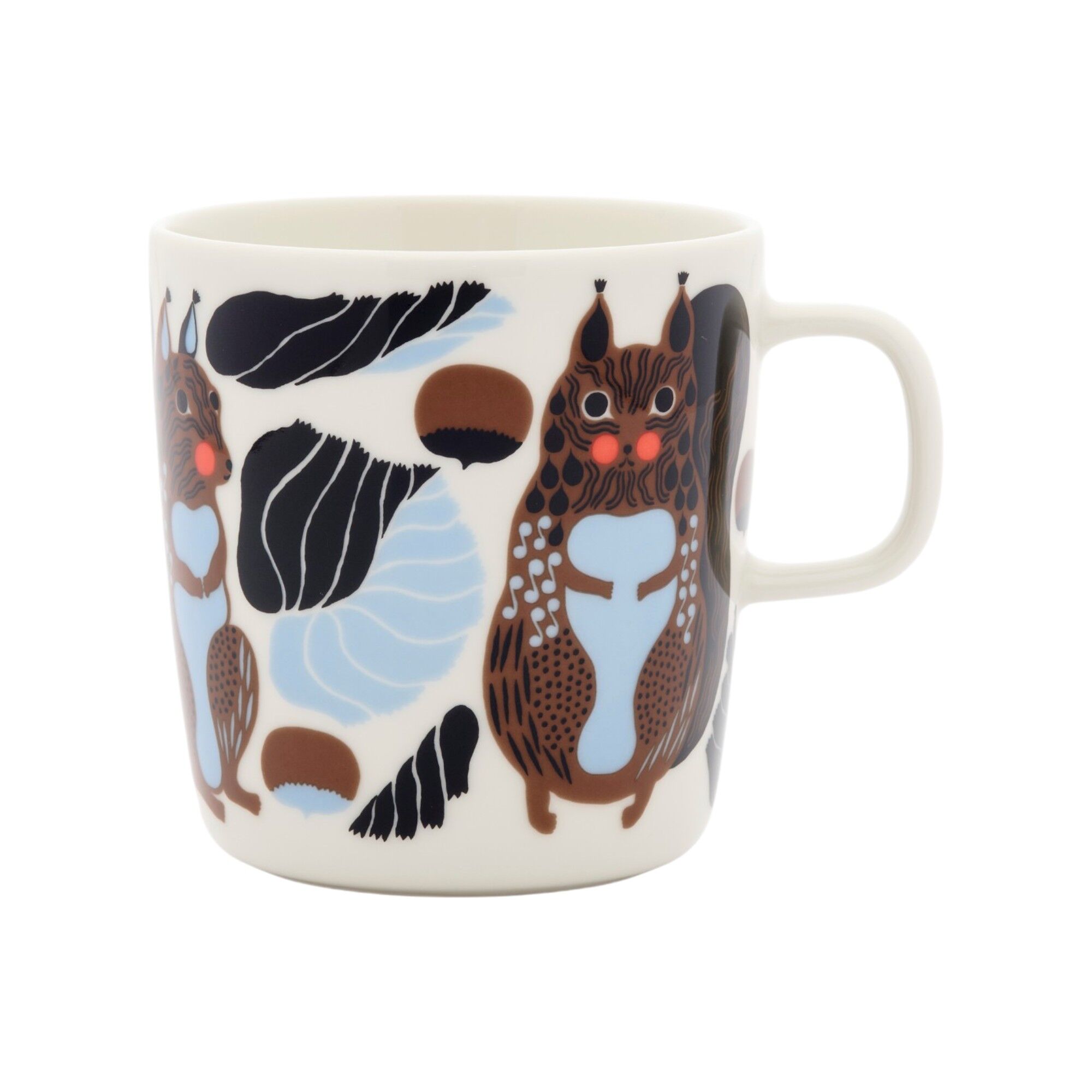 Marimekko Kurre Krus   Dl  Hvid Brun Sort Lyseblaa
