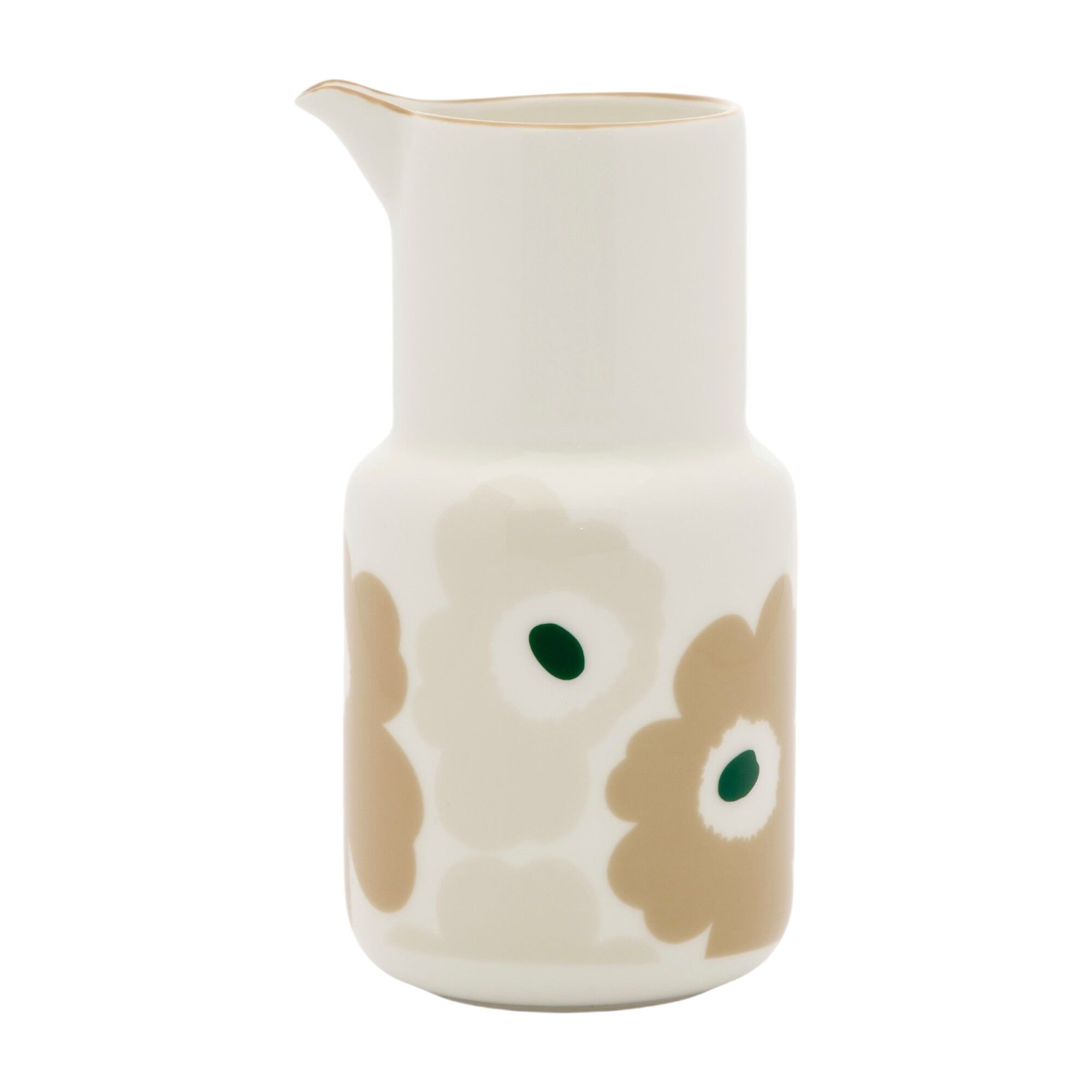 Marimekko Oiva Unikko Karaffel   65    Hvid Sand Beige Mørkegrøn