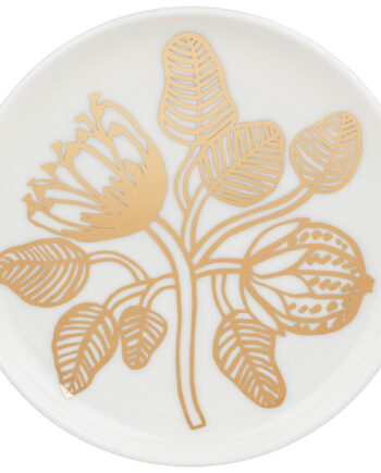 Marimekko Tiara Tallerken 13   Cm  Hvid Guld