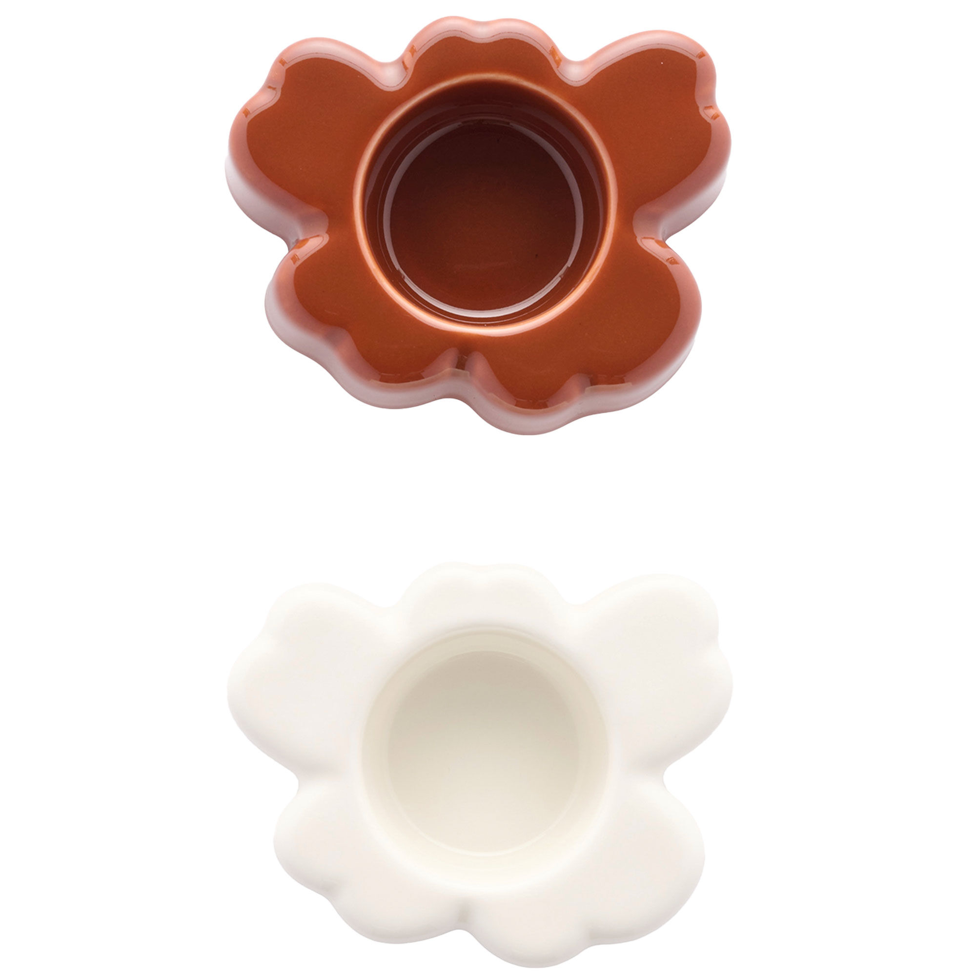 Marimekko Unikko Fyrfadsstager 10      Cm   -pak  Hvid Kastanje
