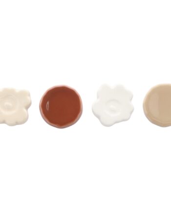 Marimekko Unikko   Kivet Spisepindestøtter   -pak  Beige Kastanje Hvid Lysbrun