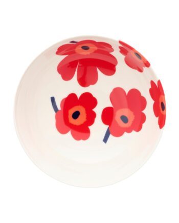 Marimekko Unikko Oiva Serveringsskål     Liter  Hvid Rød Blå