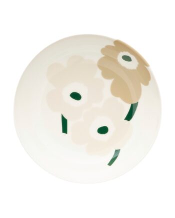 Marimekko Unikko Skål 16 Cm  Beige Hvid Sand Mørkegrøn