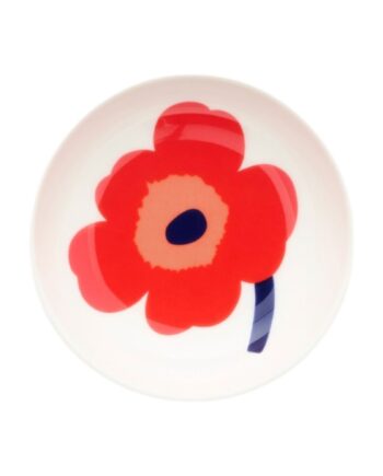 Marimekko Unikko Skål   Cm  Hvid Rød Blå