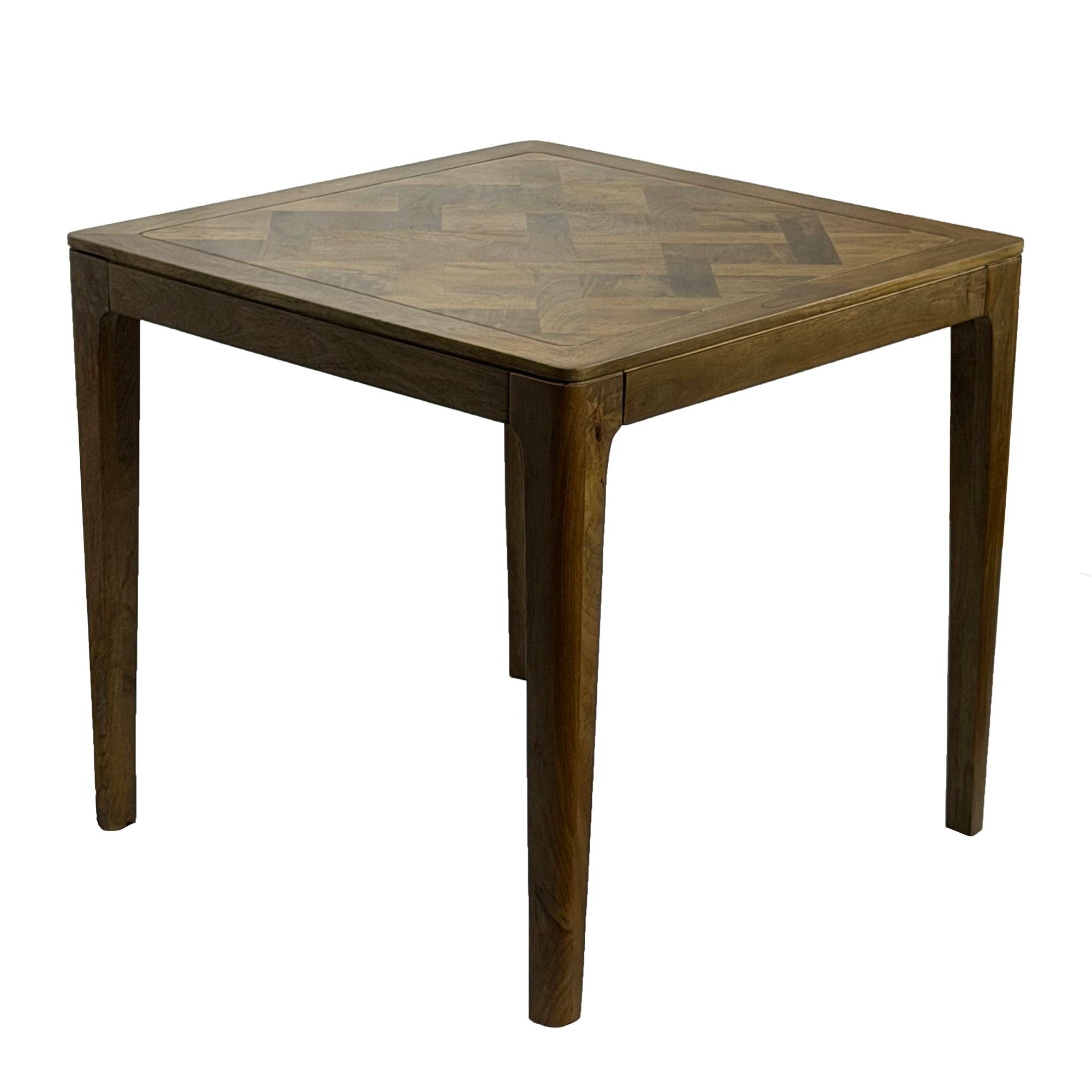 Massivt Træ Spisebord 80x80 Cm Valnød Finish Firkantet Træ Spisebord Moderne Køkkenbord Til   Personer  Håndlavet