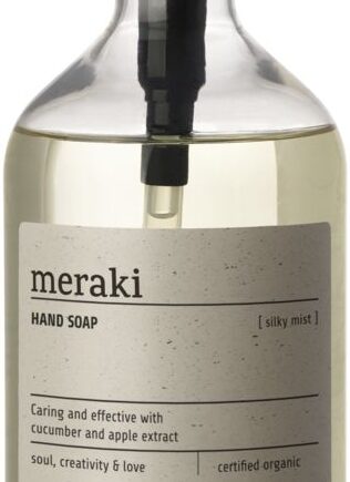 Meraki Silky Mist Flydende Håndsæbe   Cosmos-økologisk Med Agurk   æble  Mild Plejende Formel