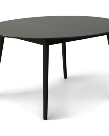 Meza By Hammel Spisebord Round  :135 Cm  Grafit Antifinger Laminat Ben   Sort Bejdset Ask  : Erling Christensen Møbler