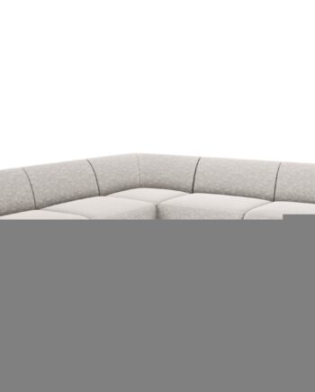 Micadoni Miley Symmetrical Hjørnesofa    Sæder Grå Chenille Og Sort Plast