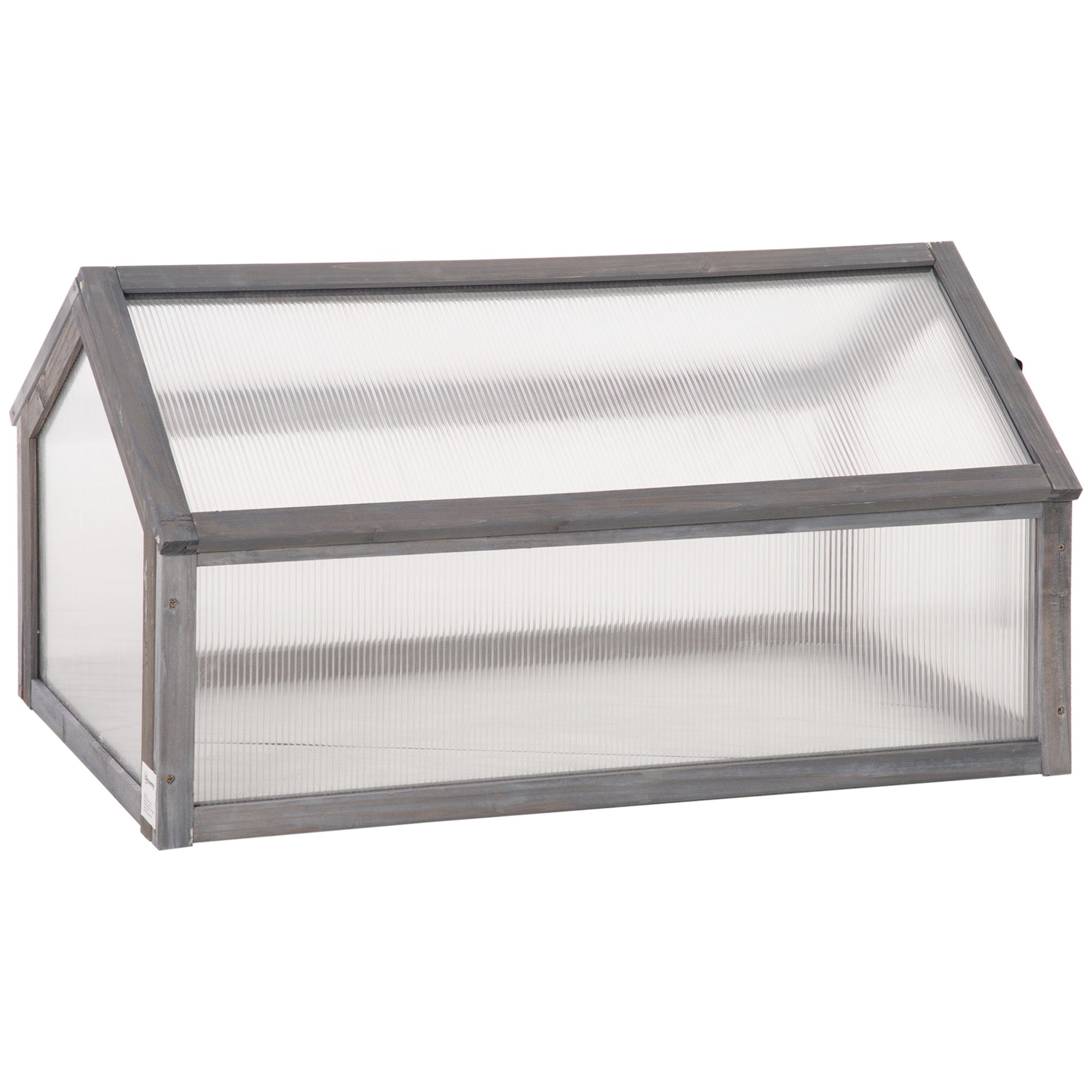Mini-drivhus Med Polycarbonatpaneler Og Ventilationshul  90   52   50 Cm  Grå