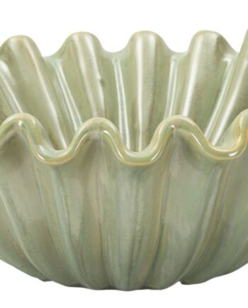 Moderne Grøn Fad   Keramik    33x14x5 Cm