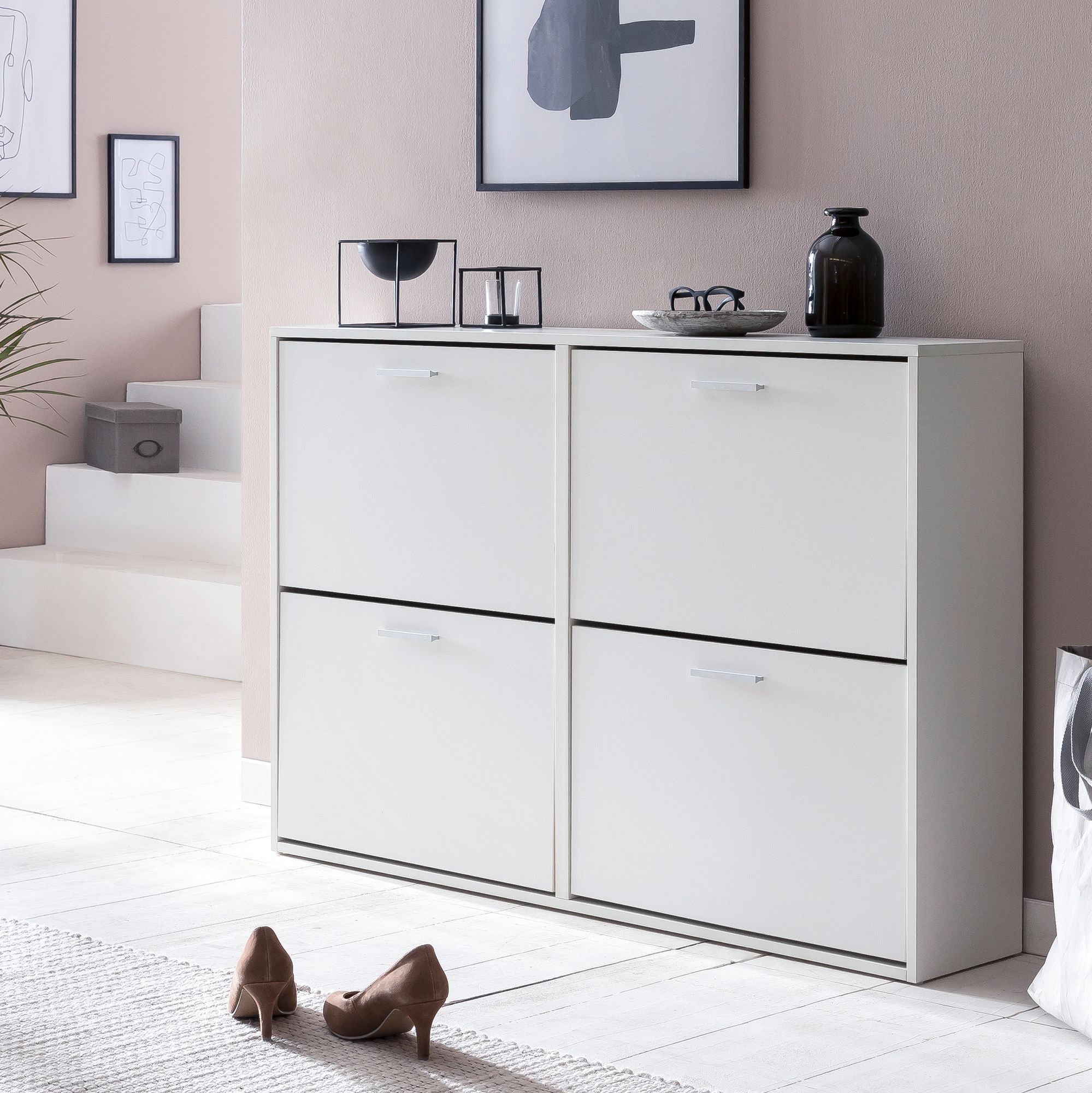 Moderne Skoskab  120   81   24 Cm   Hvid   Rum