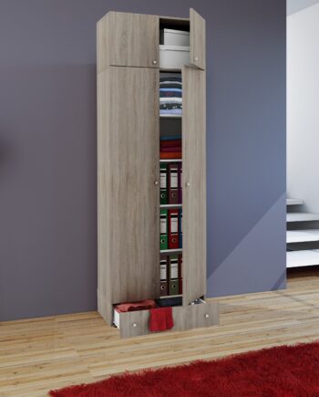 Multifunktionsskab Med Låger  Topmontering  H238   B70   D40 Cm  Naturfarvet