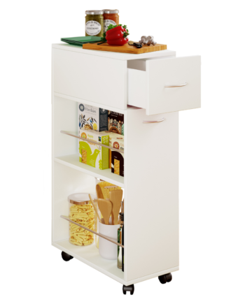 Nichevogn  Quot Tusal Quot  Med Skuffe  85x25x50 Cm  Hvid