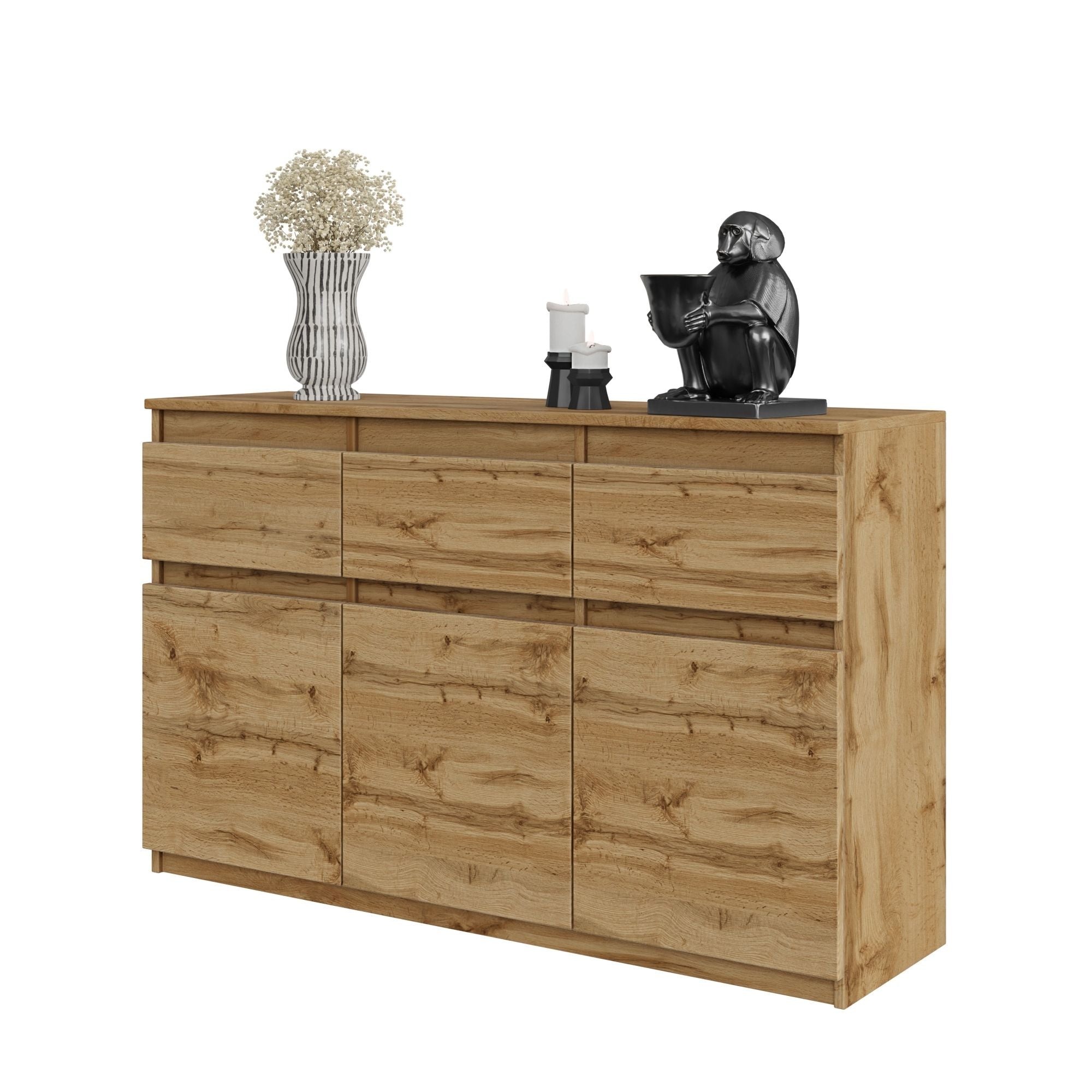 Noah Kommode Med   Skuffer Naturfarvet H75cm B120cm D35cm