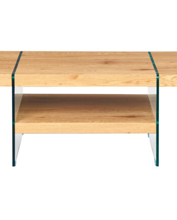 Nordic Living Collection Benina Sofabord       Hylde Sikkerhedsglas Og Vild Eg-finish Mdf  110x45