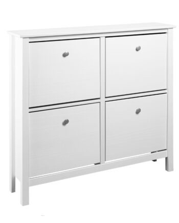 Nordic Living Collection Chilly Home Skoskab  Til   Par Sko       Skuffer Hvid Fyrretræ