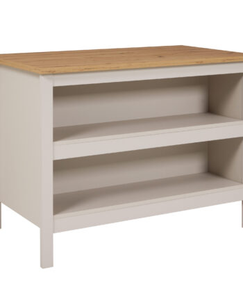 Nordic Living Collection Køkkenø Emmilia Køkkenø       åbne Hylder Cashmere Og Artisan Egefinish Melamin  124x75