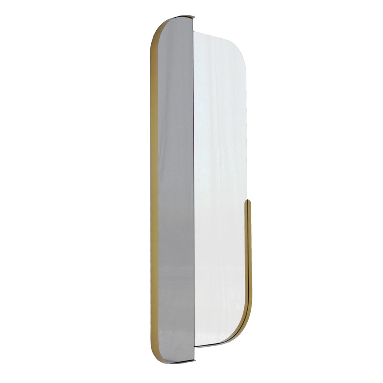 Nordvärk Dag   Nat Vægspejl  Rektangulær Spejlglas Og Guld Metal  130x60