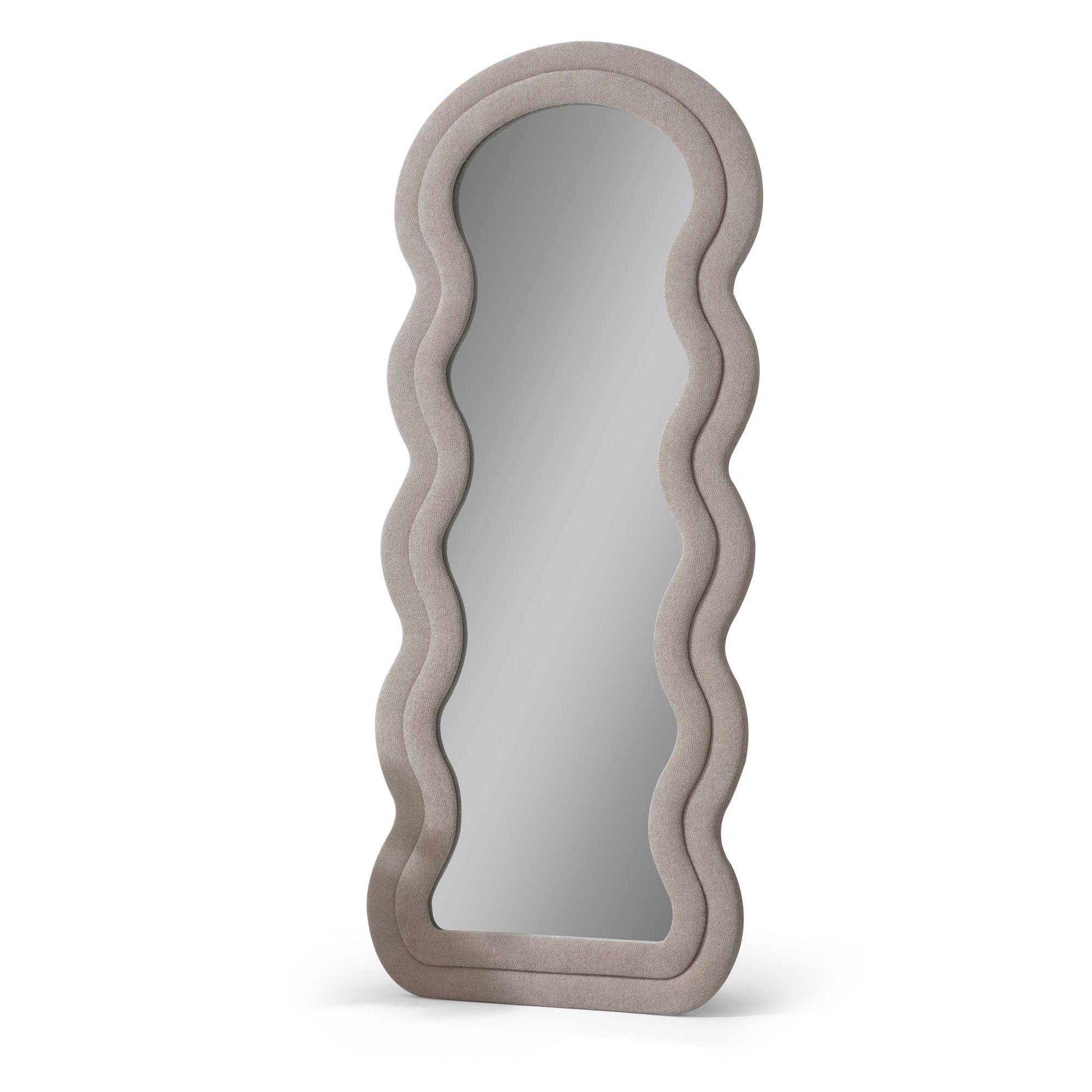 Nordvärk Mia Cheval Gulvspejl Organisk Spejlglas Og Beige Mdf 170x65