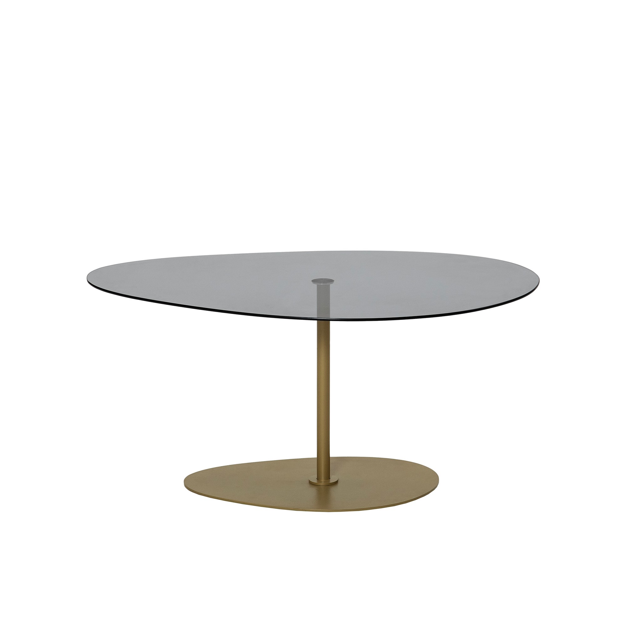 Nordvärk Porto Sofabord  Organisk Mørkegrå Glas Og Guld Metal  90x60