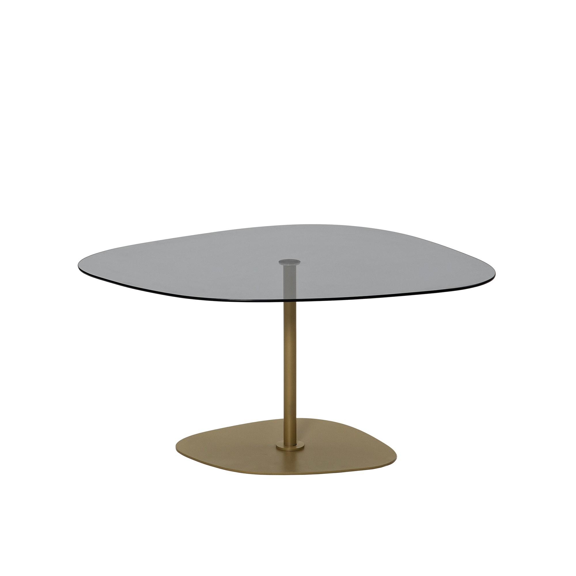 Nordvärk Soho Sofabord  Organisk Mørkegrå Glas Og Guld Metal  85x67