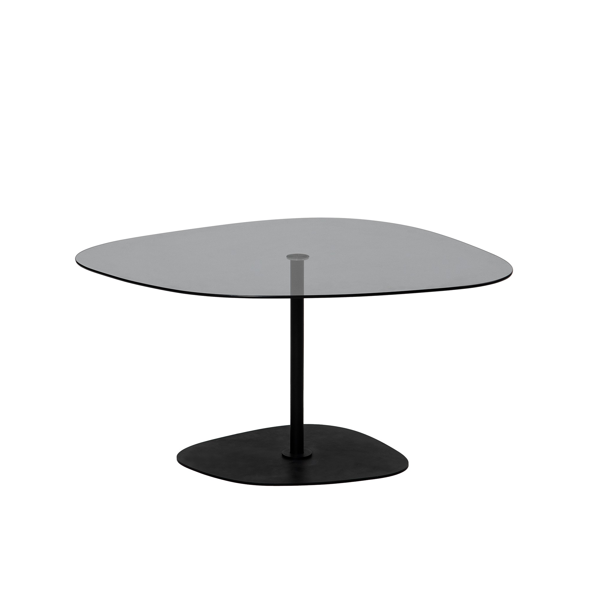 Nordvärk Soho Sofabord  Organisk Mørkegrå Glas Og Sort Metal  85x67