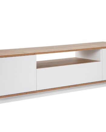 Nordvärk Veramont Tv-bord       Låger    Hylde Hvid Og Atlantisk Fyrretræ Melamin  180x44