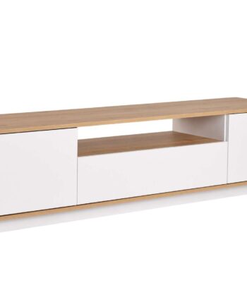 Nordvärk Veramont Tv-bord       Låger    Hylde Hvid Og Cadiz Oak Melamin  180x44