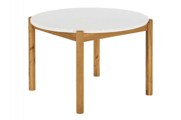 Olivia Havebord ø120 Cm Akacie Terrazzo