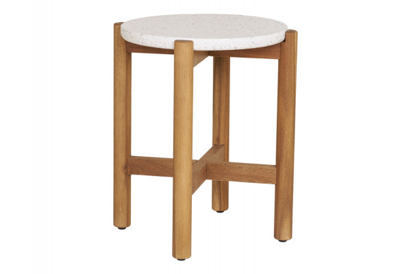 Olivia Sidebord ø37 46h Cm Akacie Terrazzo
