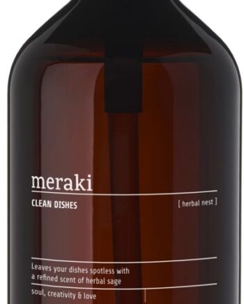 Opvaskemiddel Meraki Herbal Nest   Svanemærket Sort Pumpeflaske