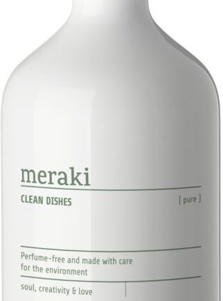 Opvaskemiddel Meraki Pure 490 Ml   Allergivenligt  Svanemærket   Asthma Allergy-certificeret  Parfume-fri Pumpeflaske