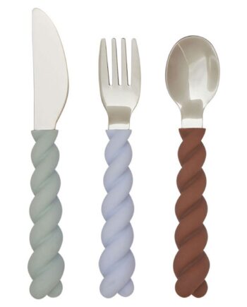 Oyoy Mini Mellow Børnebestik  Mint Choko Blue