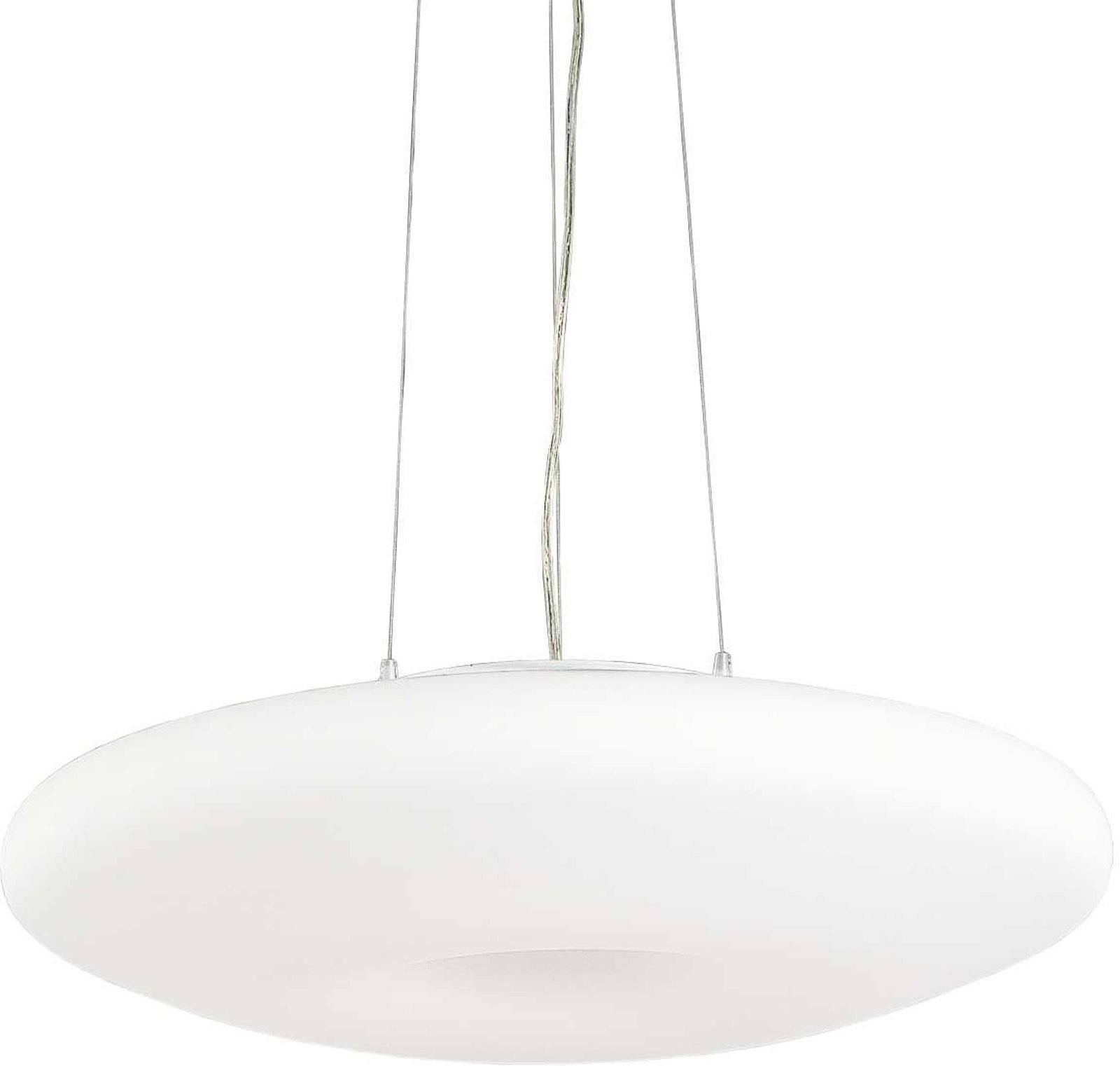Pendel Lampe Ideal Lux Glory ø50 Cm H26-235 Cm Hvid Krom
