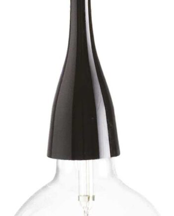 Pendel Lampe Ideal Lux Minimal Sort ø125   H35 242 Cm Inkl  E27 Pære