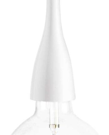 Pendel Lampe Ideal Lux Minimal ø125 Mm H350-2420 Mm Hvid Inkl E27 08w Pære 3000k