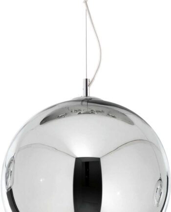 Pendel Lampe Ideal Lux Nemo Krom Metal Glas ø30 Cm Justerbar Højde