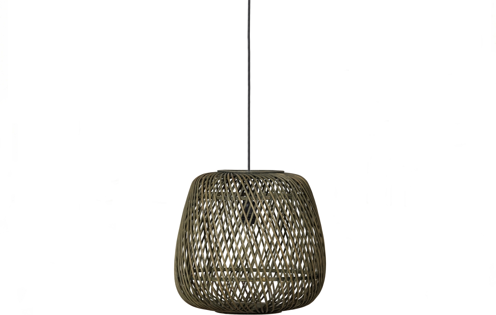 Pendel Lampe Ophængslampe Woood Exclusive Moza Bambus Grøn ø36 Cm