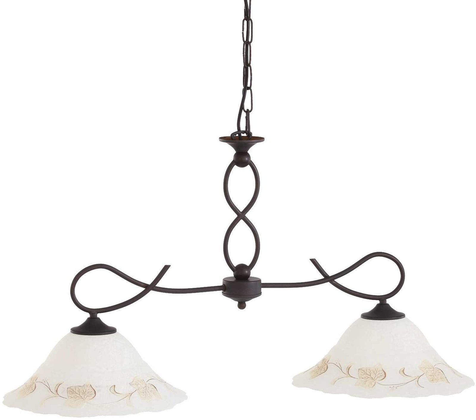 Pendel Loftlampe Ideal Lux Foglia   Justerbar Hængelampe   Hvid Sort Metal Og Glas