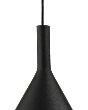 Pendellampe Ideal Lux Cocktail ø200 Glas Sort Højdejusterbar