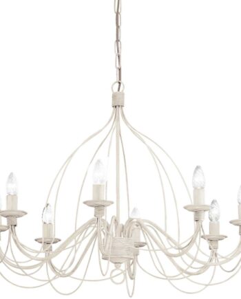 Pendellampe Ideal Lux Corte Hængelampe ø800 Mm Justerbar Højde 800-1150 Mm Metal Hvid