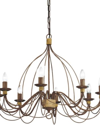 Pendellampe Ideal Lux Corte Rust ø80 Cm Justerbar Højde 80 115 Cm     E14