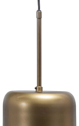 Pendellampe Woood Exclusive Safa Sort Antik Messing Med Brun Glas ø20    H39 Cm