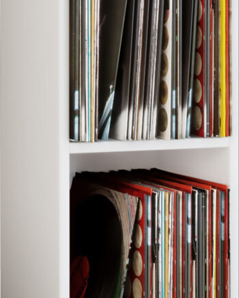 Plade- Vinylreol     72      34      30 Cm  Hvid