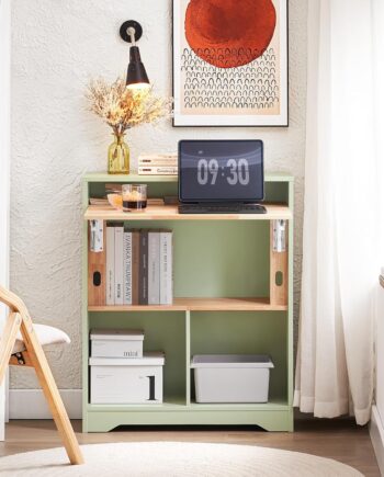 Pladsbesparende Skrivebord Med Hylder  B70   D54   H85 Cm  Grøn