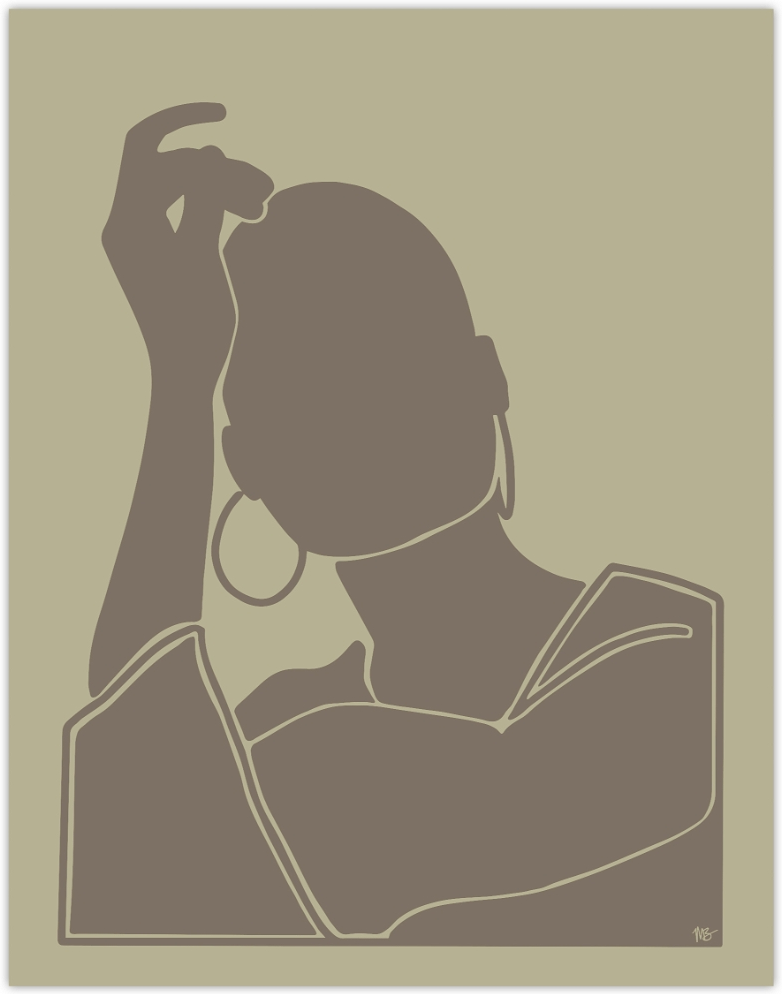 Plakat Woood Exclusive Lindsay Minimalistisk Fawnfarvet Kunstværk På Ph-neutralt Papir 65 5x45   Cm