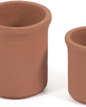 Plantekrukke Kave Home Tarcila Terracotta Natur ø33   H31 Cm