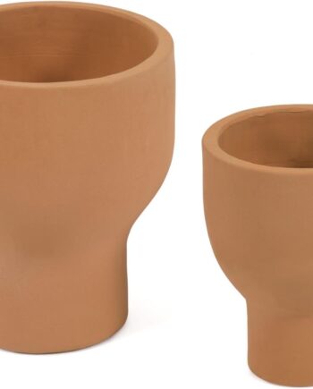Plantekrukke Kave Home Vittorina Terracotta ø35 H39 Rustik Nordisk Design