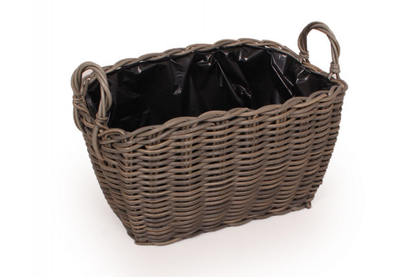 Plantekurv Lille Oval Naturrattan